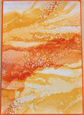 Orange Low Pile Polyamide Rug 140x200 – Fusion