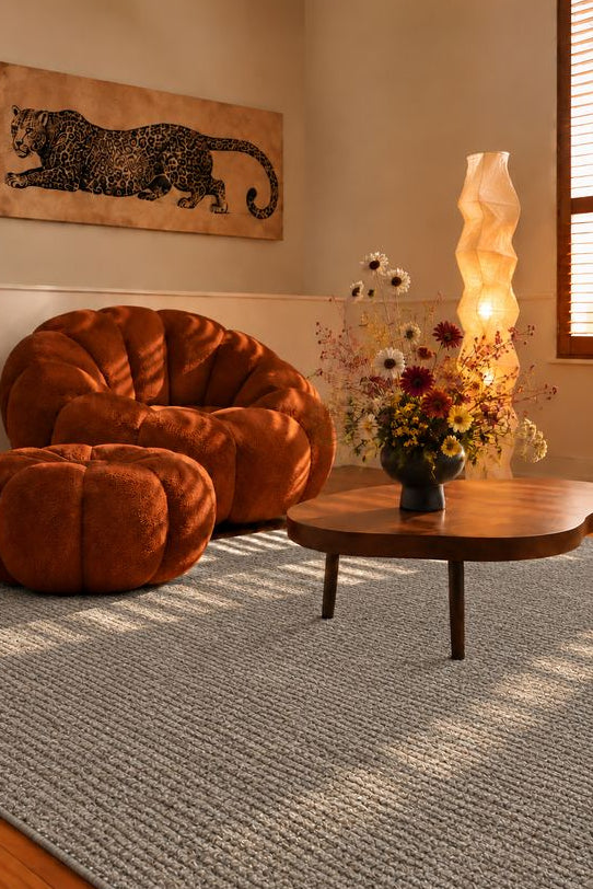 Tapis de couloir Gris plat en Laine Naturelle - Wooly (65x200, 65x245, 70x200 et 70x245)