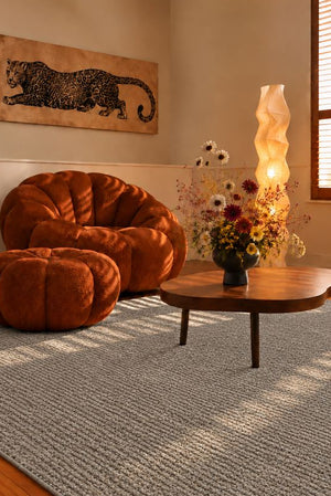 Tapis de couloir Gris plat en Laine Naturelle - Wooly (65x200, 65x245, 70x200 et 70x245)