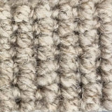 Vloerkleed beige hoogpolig van wol – Wooly – detail van de weving