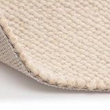 Loper ivoor van wol – Wooly – detail van de rand