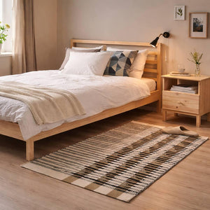 ADEPT Tapijt 80x150 – Handgeweven van zuivere scheerwol – Eigentijds design – Moderne tapijten tegen outletprijzen – Bel-Deco