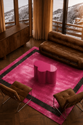 Pink and Black Viscose Rug 200x300 – Annamitique