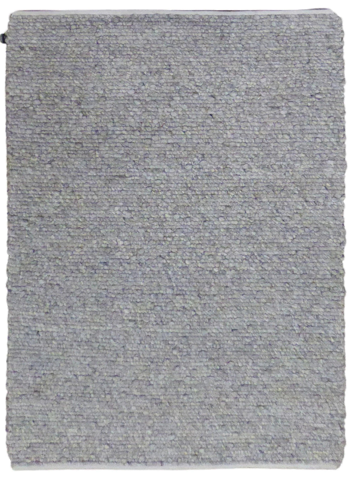 Tapis blanc en laine à relief – Looping : vue d'ensemble du tapis
