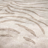 Teppich Elfenbein und Beige aus Bambusseide – Sievy Zebra – Detail der Webstruktur