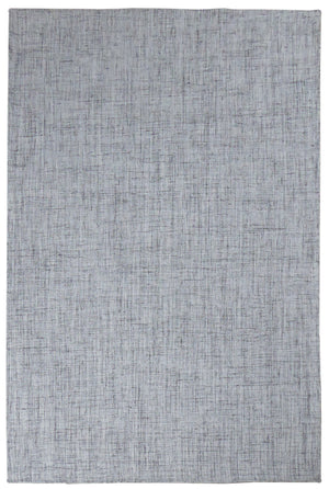 Tapis gris et orange tissé main - laine et viscose - Hamilta