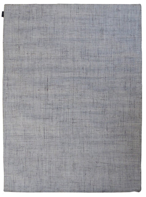 Tapis blanc tissé main - laine et viscose - Hamilta