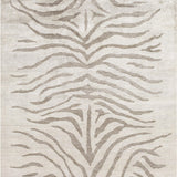 Teppich Elfenbein und Beige aus Bambusseide – Sievy Zebra – Gesamtansicht des Teppichs