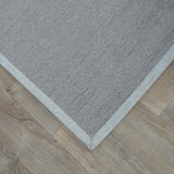 Vloerkleed grijs effen van wol – Wolly – detail van de rand