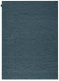 Tapis bleu en laine filée main 250x300 – Kito
