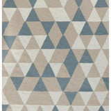 Alfombra bereber beige y azul de pelo corto de lana – Hazara – vista completa de la alfombra