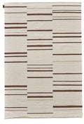 Alfombra bereber marfil y marrón de lana 170x240 – Hazara