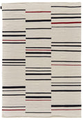 Alfombra bereber marfil, negro y rojo de lana 170x240 – Hazara