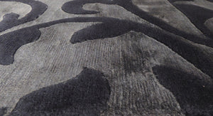 Promotion grand tapis à motif floral en laine de Nouvelle-Zélande et viscose