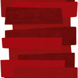 Tapis rouge en laine – Mola : vue d'ensemble du tapis
