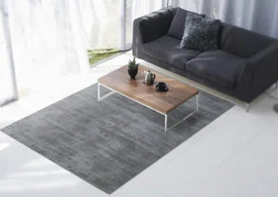 Promotion tapis de couleur gris pour salon en 100% laine de Nouvelle Zélande - Tapis Contemporains à Prix Outlet - Bel-Deco