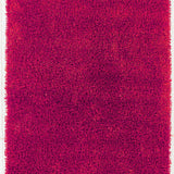 Tapis rose à poils longs en polyester – Electra : vue d'ensemble du tapis