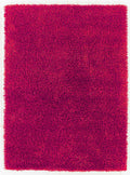 Tapis rose à poils longs en polyester 50x100 – Electra