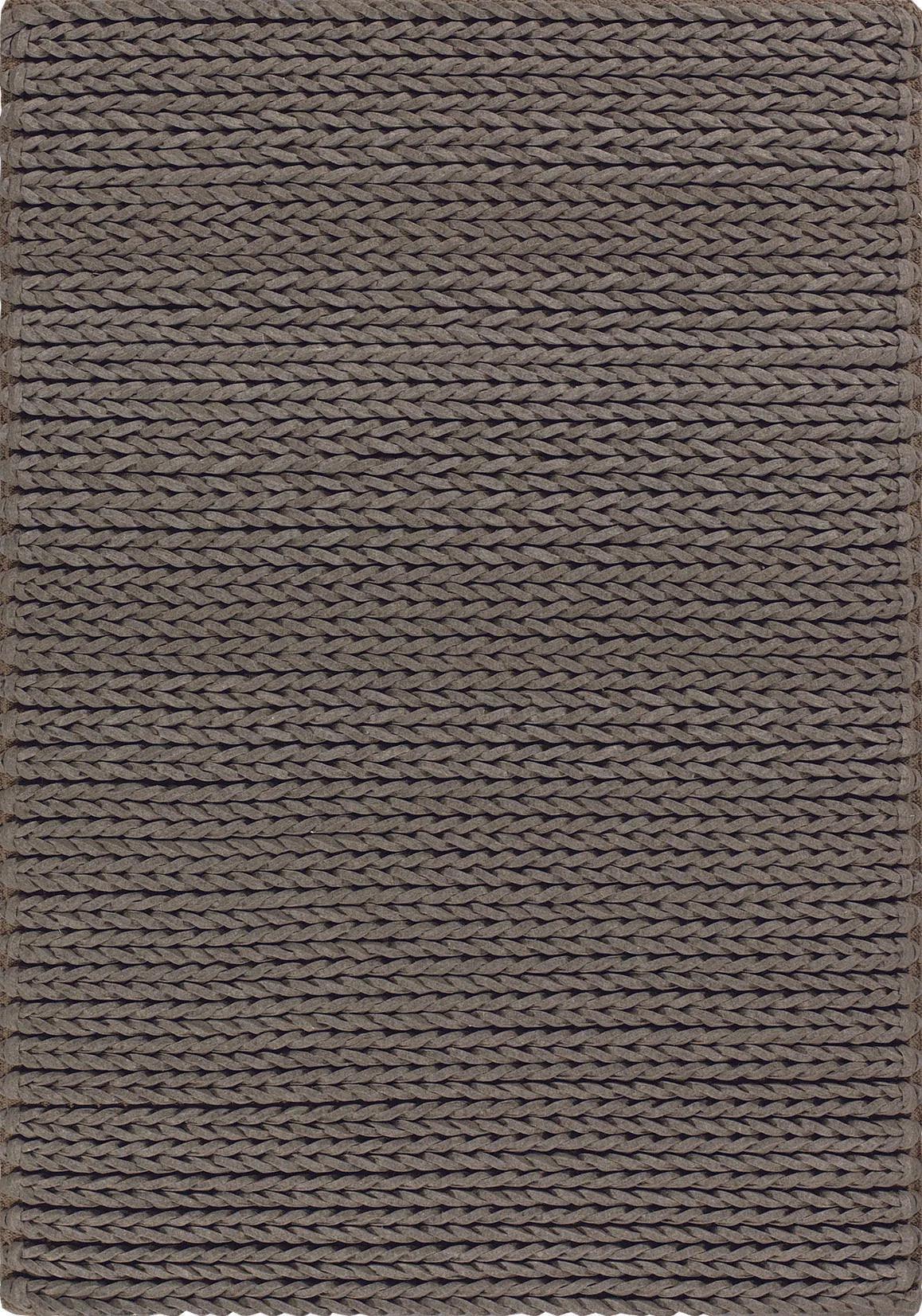 Tapis marron en laine – Highland : vue d'ensemble du tapis