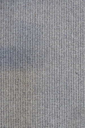 Groot, effen grijs vloerkleed, 100% wol met keperbinding.