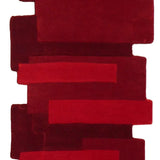 Red Wool Runner Rug – Mola – full view of the rug