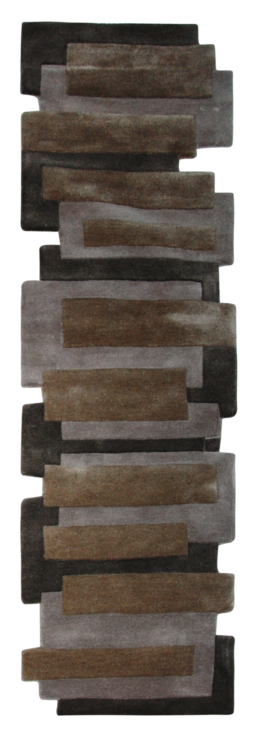 Tapis MOLA – Tricolore en Relief – 100% Laine Bikaner & NZ Tufté Main - Tapis Contemporains à Prix Outlet - Bel-Deco