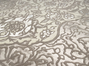 Promotion grand tapis à motif floral en laine de Nouvelle-Zélande et viscose