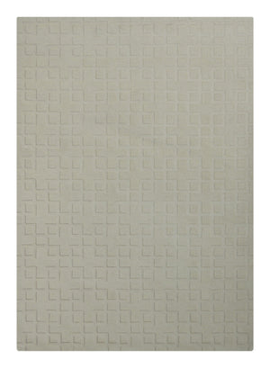 Promotion grand tapis à motifs géométriques blanc 100% laine