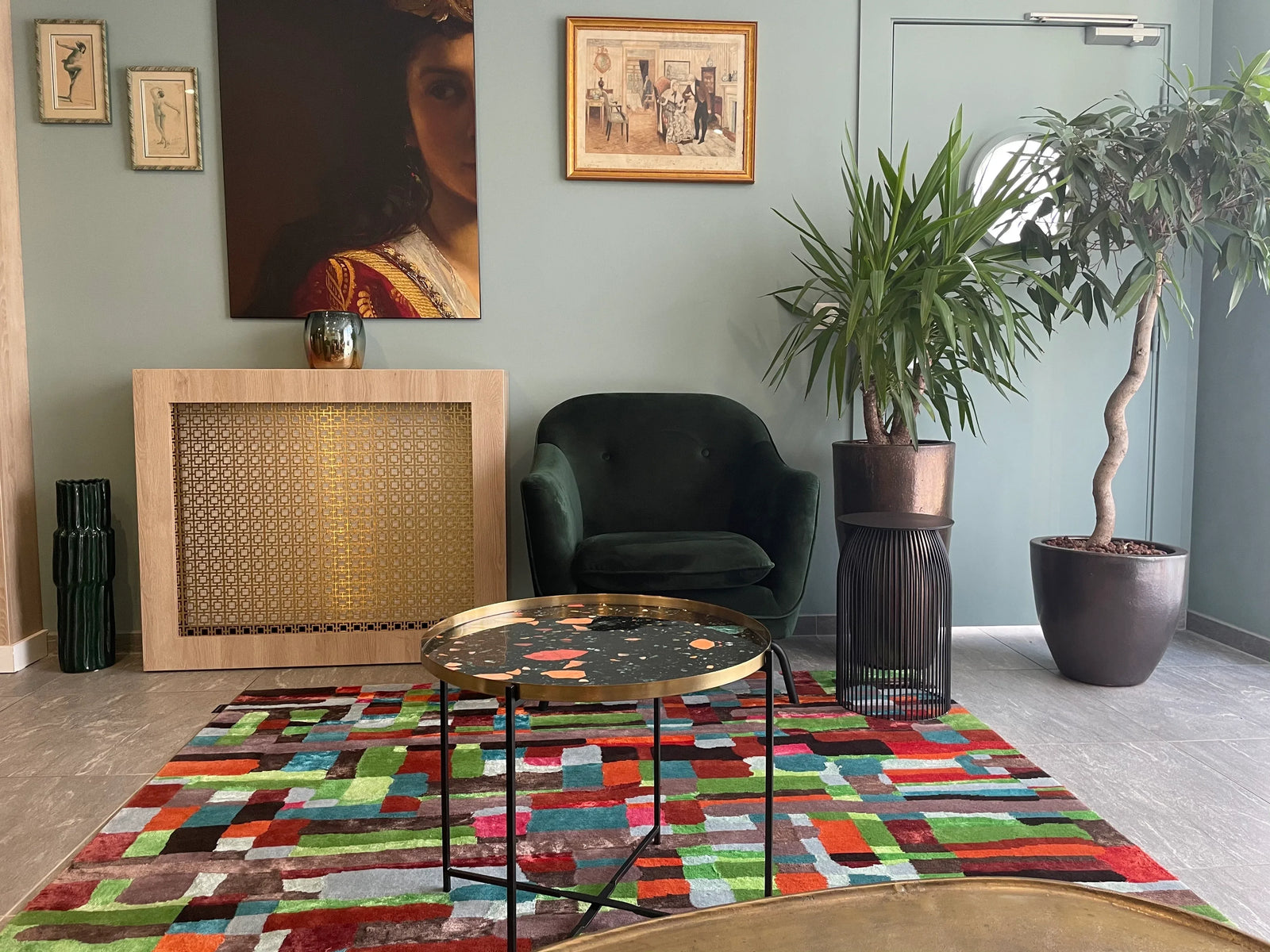 Grand Tapis Pacific – Multicolore – Laine NZ & Viscose Noué Main - Tapis Contemporains à Prix Outlet - Bel-Deco