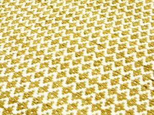 Tapis tissé plat à motif géométrique jaune 100% laine de Nouvelle Zélande tissé main