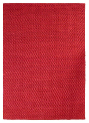 Grand tapis uni rouge 100% laine