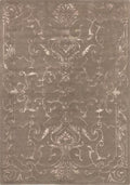 Tapis floral gris-beige en laine et viscose 200x300 – Sydney