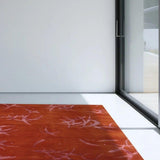 Tapis orange en laine et viscose – Sydney, en situation