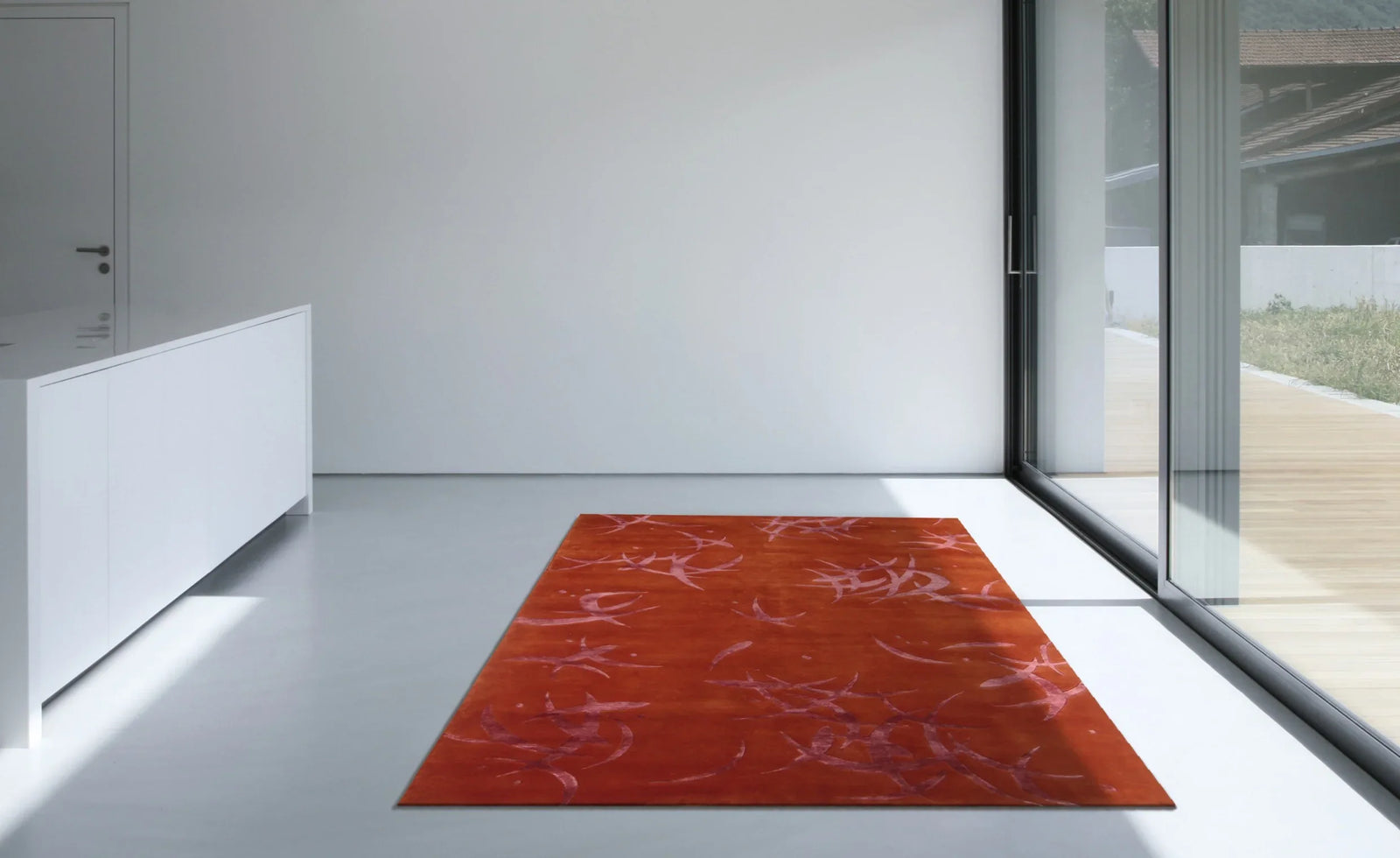 Tapis Sydney Orange – Laine de Nouvelle-Zélande & Viscose – Design Artisanal - Tapis Contemporains à Prix Outlet - Bel-Deco