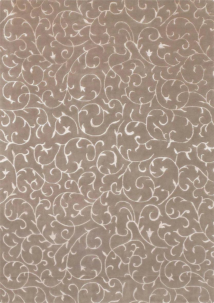 Teppich Beige aus Wolle und Viskose – Sydney – Gesamtansicht des Teppichs