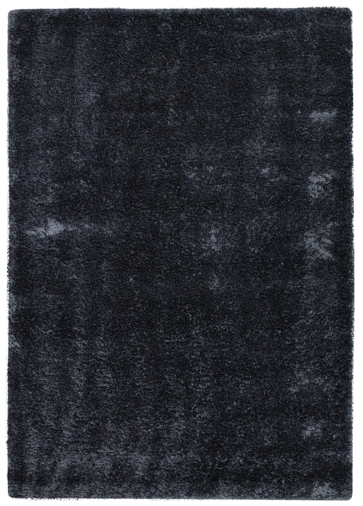 Teppich Schwarz Hochflor aus Polyester – Vesuvio – Gesamtansicht des Teppichs