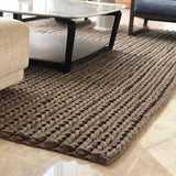 Tapis marron en laine – Highland, dans un salon