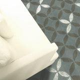 Teppich Grau Geometrisch aus Wolle und Viskose – Sydney, im Wohnzimmer