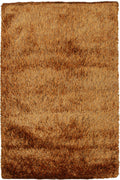 Tapis orange à poils longs en polyester 170x240 – Electra