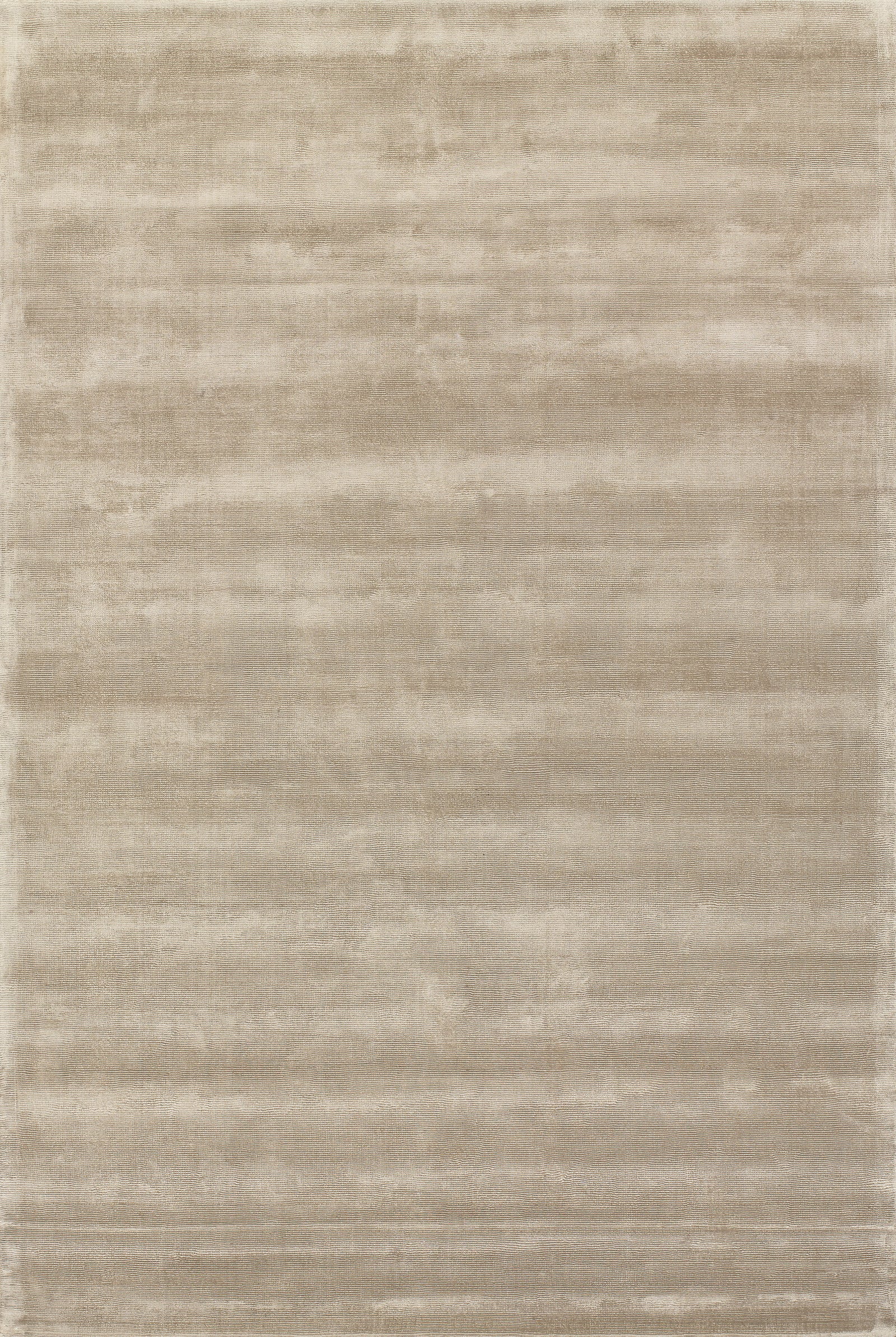 Petit tapis confortable en viscose beige et uni