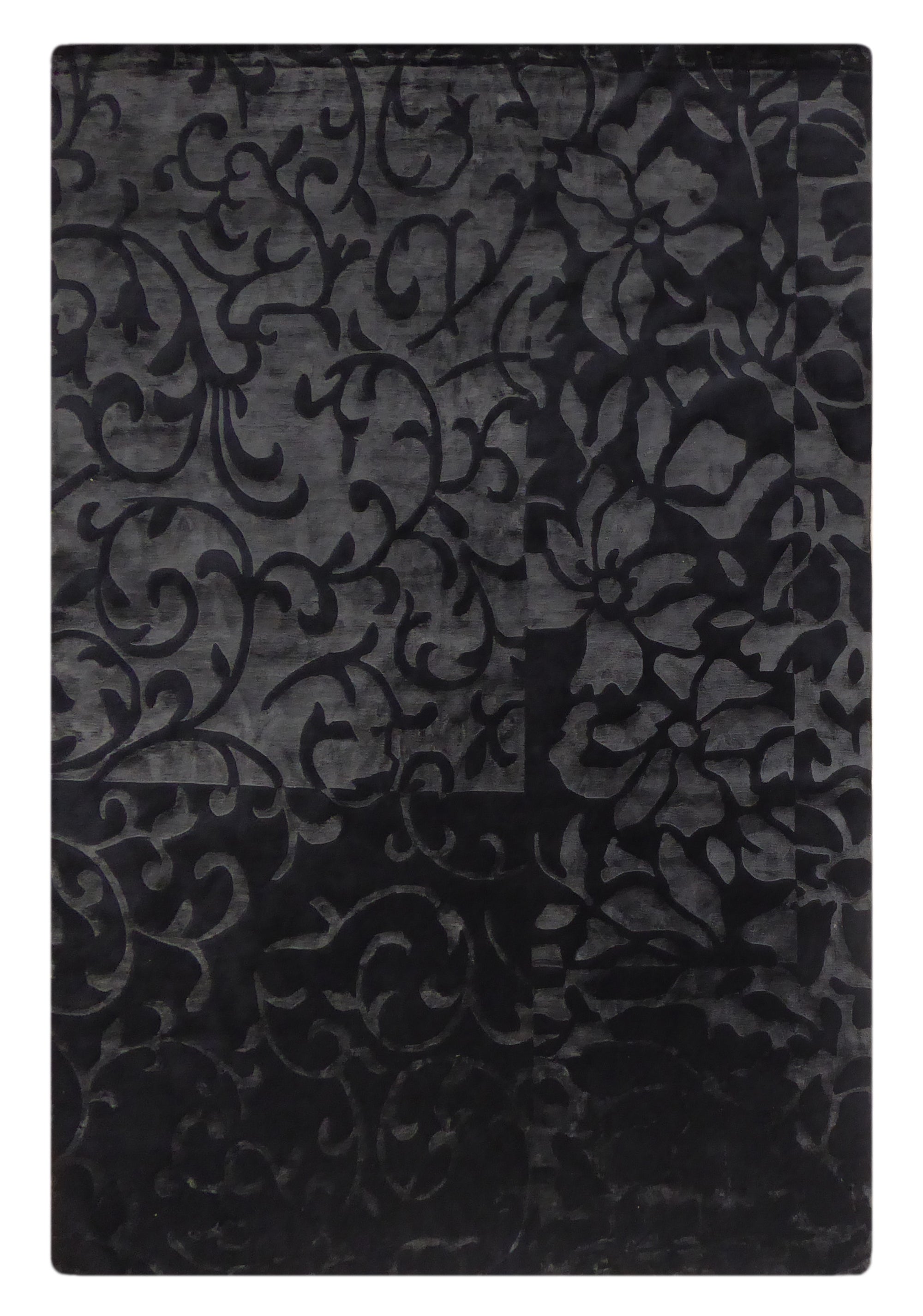 Promotion grand tapis à motif floral en laine de Nouvelle-Zélande et viscose