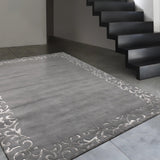 Tapis gris en laine et viscose – Sydney, dans une entrée