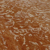 Orange Wool & Bamboo Silk Rug – Bidjar – close-up of the weave