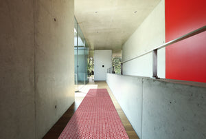 Tapis plat en laine de NZ- tissé main à motif géométrique - Mic Mac