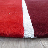 Teppich Rot aus Wolle und Viskose – Paris – Detail der Kante
