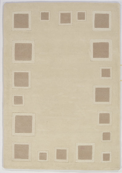 Promotion grand tapis confortable  beige 100% laine