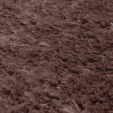 Vloerkleed bruin hoogpolig van wol – Vesuvio – detail van de weving