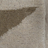 Beige Patterned Wool Rug – Eden – close-up of the weave