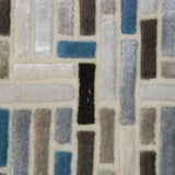 Vloerkleed veelkleurig van wol en viscose – Pacific – detail van de weving