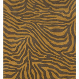 Teppich Zebra Schwarz und Orange aus Wolle – Eden – Gesamtansicht des Teppichs